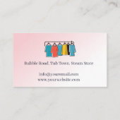 洗濯用アイロン掛けドライクリーニング 名刺 (裏面)