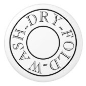 洗濯用乾いた折り畳み – ランドリールームセラミックノブ セラミックノブ (正面)