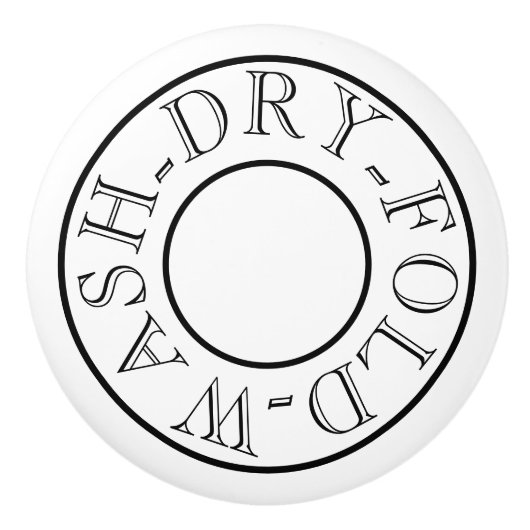 洗濯用乾いた折り畳み – ランドリールームセラミックノブ セラミックノブ (正面)