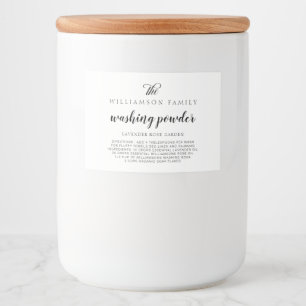 洗濯用白黒製品収納ラベル フードラベル