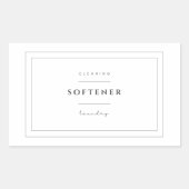 洗濯用軟化剤ラベル貼り 長方形シール (正面)