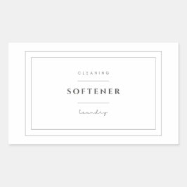 洗濯用軟化剤ラベル貼り 長方形シール
