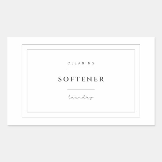 洗濯用軟化剤ラベル貼り 長方形シール (正面)