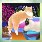 洗濯窓がくっつくのが大好きな猫たち ウィンドウサイン (シート3)