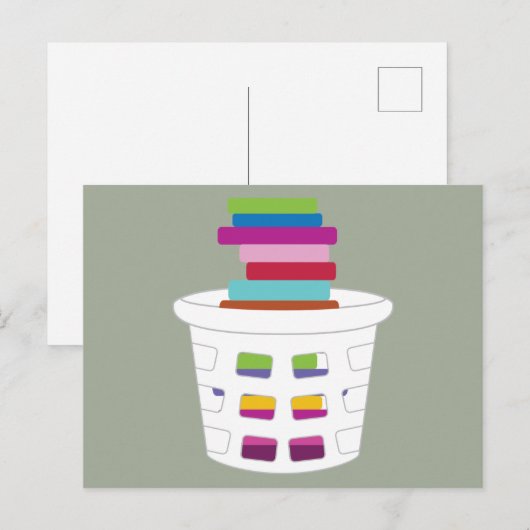 洗濯籠 ポストカード (正面/裏面)