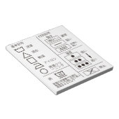 洗濯記号メモ帳 ノートパッド (アングル)