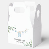 洗濯青い緑の赤ちゃんシャワー フェイバーボックス (オープン)