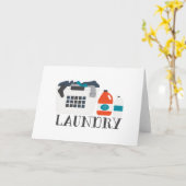 洗濯 カード (黄色い花)