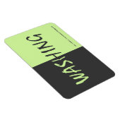 洗濯 – ダークグレー – w/website address 4x6 マグネット (右側)