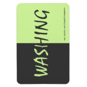 洗濯 – ダークグレー – w/website address 4x6 マグネット (縦)