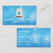 洗濯 衣類のクリーニング 名刺 (正面/裏面)