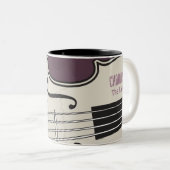 洗濯Moのバイオリンの右利きのマグ ツートーンマグカップ (正面右)