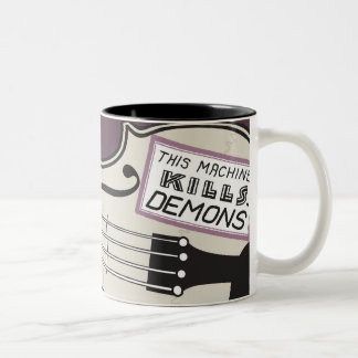 洗濯Moのバイオリンの左利きのマグ ツートーンマグカップ