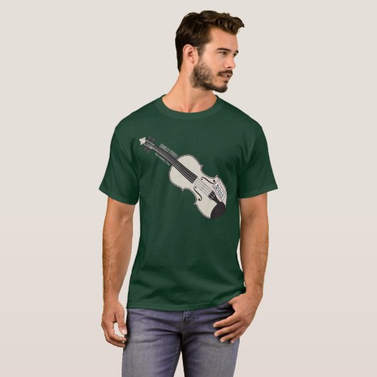 洗濯Moのバイオリンの暗闇のTシャツ Tシャツ (正面フル)