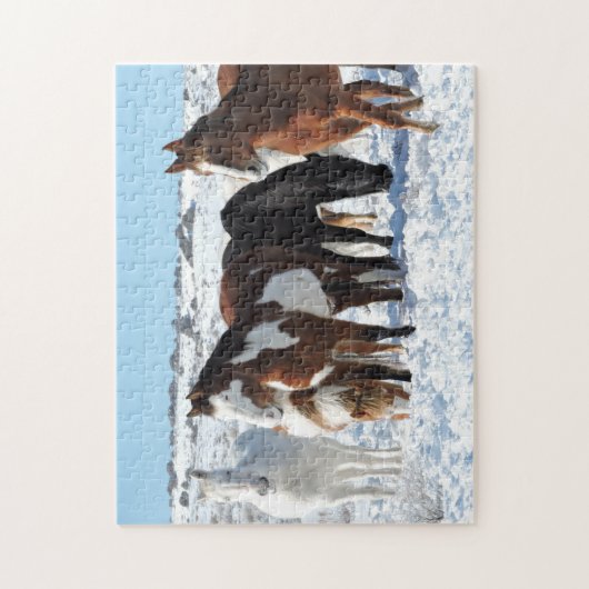 洗砂場で冬を過ごす ジグソーパズル (縦)