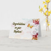 洗礼おめでとう! カード (黄色い花)