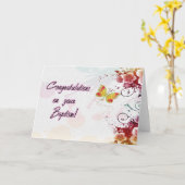 洗礼おめでとう カード (黄色い花)