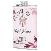 洗礼された洗礼名Date神があなたを祝福カスタムする フラスク (左)