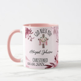洗礼された洗礼名Date神があなたを祝福カスタムする マグカップ