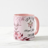 洗礼された洗礼名Date神があなたを祝福カスタムする マグカップ (正面右)