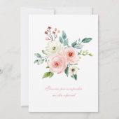 洗礼と1歳の誕生日へのご招待　私たちの娘の 招待状 (裏面)