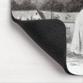 洗礼に子供を連れて行っている女性 マウスパッド (コーナー)