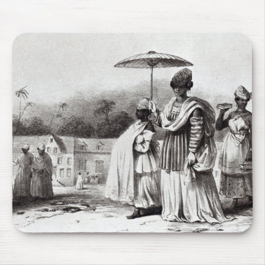 洗礼に子供を連れて行っている女性 マウスパッド (正面)