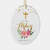 洗礼のオーナメントの神は女の赤ちゃんのオーナメントを賛美します セラミックオーナメント (右)