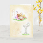 洗礼のギフト カード (黄色い花)