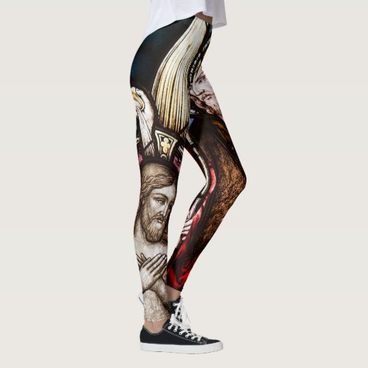 洗礼のステンドグラス教会窓のレギンス レギンス (右)