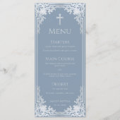 洗礼のダスティーブルーのヴィンテージエレガント男子　偽銀 メニュー (正面)