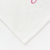 洗礼の十字の女の赤ちゃんのピンクの花 フリースブランケット (角)