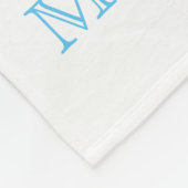 洗礼の十字の男の赤ちゃんの青の花 フリースブランケット (角)