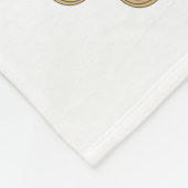 洗礼の十字の金ゴールドの十字架像フレーム フリースブランケット (角)