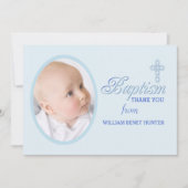 洗礼の単語の青い写真はNotecard感謝していしています ノートカード (正面)