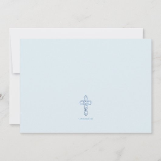 洗礼の単語の青い写真はNotecard感謝していしています ノートカード (裏面)