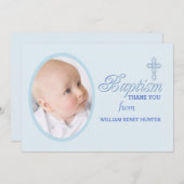 洗礼の単語の青い写真はNotecard感謝していしています ノートカード (正面/裏面)