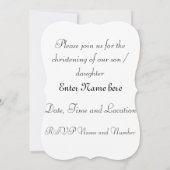 洗礼の天使 羽と花の冠 招待状 (裏面)