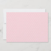 . .洗礼の女の子ピンクの花ありがとう サンキューカード (裏面)