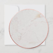 洗礼の少女 - 偽のローズゴールド大理石ピンクのスクリプト 招待状 (裏面)