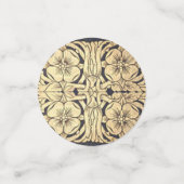 洗礼の少年　写真　ネイビーブルー　ゴールド　バラ　ヴィンテージ コンフェッティ (スモール正面)