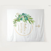 洗礼の少年 背景 - ユーカリのグリーン タペストリー (正面(横))