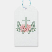 洗礼の思い出 クロスと葉の洗礼 ギフトタグ (裏面)