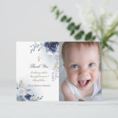 洗礼の感謝を伝える青いバラ 招待状 (スタンド正面)