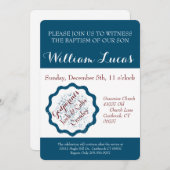 洗礼の招待状に印を付けて下さい 招待状 (正面/裏面)