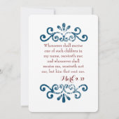 洗礼の招待状に印を付けて下さい 招待状 (裏面)