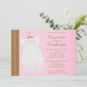 洗礼の招待状に洗礼を施しているモダンな女の子 招待状 (スタンド正面)