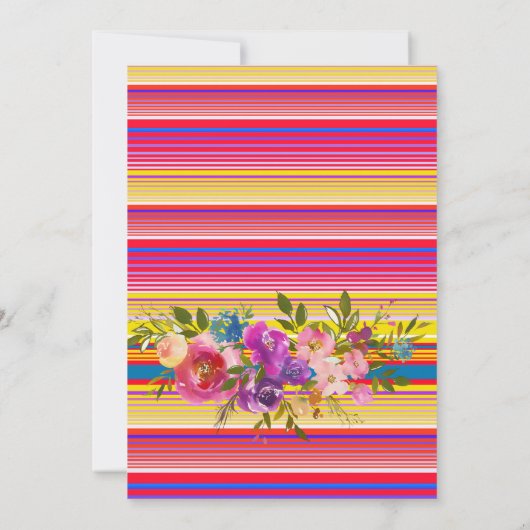 洗礼の招待状のメキシコフェスタの金ゴールド 招待状 (裏面)