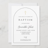 洗礼の招待状テンプレート 編集可能な洗礼招待状 招待状 (正面)
