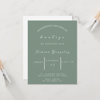 洗礼の招待状（スペイン語） 招待状